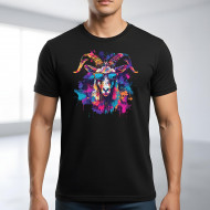 Tričko černé KOZEL s brýlema color