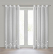 Záclona RUSTIKA vyšívaná bílá