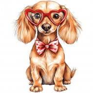 Nažehlovačka Kokršpaněl brýle srdce