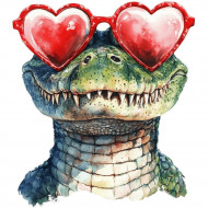 Nažehlovačka Krokodýl a růžové brýle