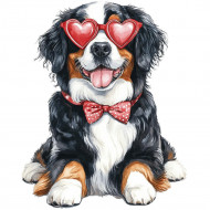 Nažehlovačka Bernský salašnický brýle srdce