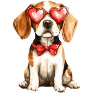 Nažehlovačka Bígl brýle srdce