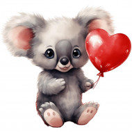 Nažehlovačka Koala s balónkem srdce