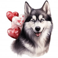 Nažehlovačka Husky a balónky