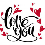 Nažehlovačka Love you sms