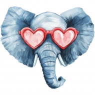 Nažehlovačka Slon a růžové brýle