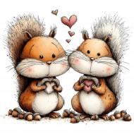 Nažehlovačka Zamilované veverky 2