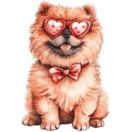 Nažehlovačka Pomerian brýle srdce