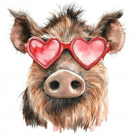 Nažehlovačka Divoké prase a růžové brýle