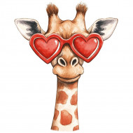 Nažehlovačka Žirafa a růžové brýle