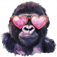 Nažehlovačka Gorila a růžové brýle