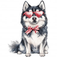 Nažehlovačka Husky brýle srdce