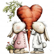 Nažehlovačka Králíčci a srdíčková mrkev