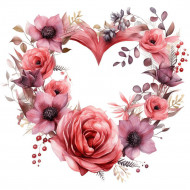 Nažehlovačka Květinové srdce