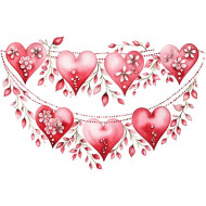 Nažehlovačka Srdíčková girlanda