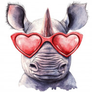 Nažehlovačka Nosorožec a růžové brýle