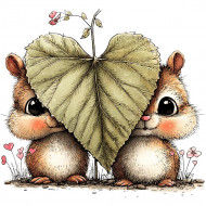 Nažehlovačka chipmunkokvé za lístečkem