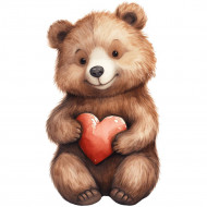 Nažehlovačka Medvídek se srdíčkem