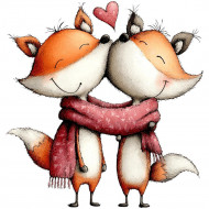 Nažehlovačka Zamilované lištičky