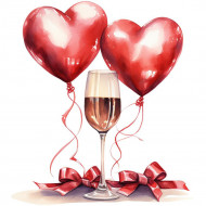 Nažehlovačka Champagne a srdíčka