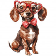 Nažehlovačka Jezevčík brýle srdce