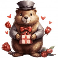 Nažehlovačka Bobr s dárečkem