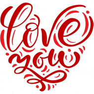 Nažehlovačka Srdce LOVE YOU