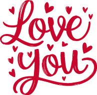 Nažehlovačka Love you červené