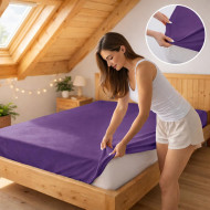 Prostěradlo jersey tm.fialová 43