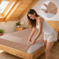 Prostěradlo jersey béžová 10