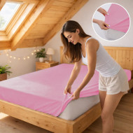 Prostěradlo jersey růžová 11