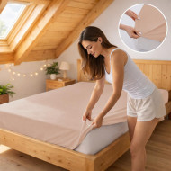 Prostěradlo jersey bílá káva 27