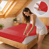 Prostěradlo jersey červená 26