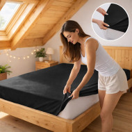 Prostěradlo jersey černá 48