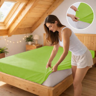 Prostěradlo jersey zelená kiwi 42