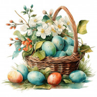 Nažehlovačka Košík s kraslicemi 4