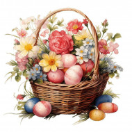 Nažehlovačka Košík s kraslicemi 5