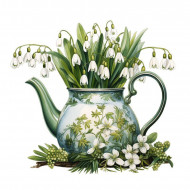 Nažehlovačka Sněženky v konvičce