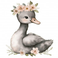 Nažehlovačka Černé káčátko s věnečkem