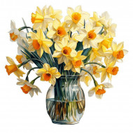 Nažehlovačka Narcisy ve váze