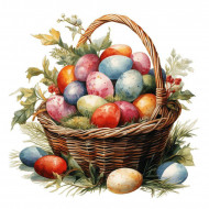 Nažehlovačka Košík s kraslicemi 2