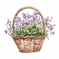 Nažehlovačka Jarní kvítí v košíku