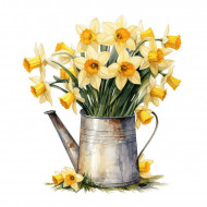 Nažehlovačka Konvička s narcisy
