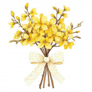 Nažehlovačka Zlatý déšť s mašlí