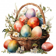 Nažehlovačka Košík s kraslicemi 7