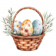 Nažehlovačka Tři kraslice v košíku