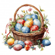 Nažehlovačka Košík s kraslicemi 1