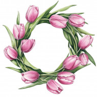 Nažehlovačka Věnec tulipánů