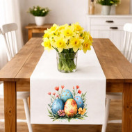 Ubrus čtyři kraslice v květinách 2