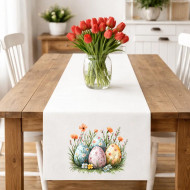 Ubrus čtyři kraslice v květinách 3